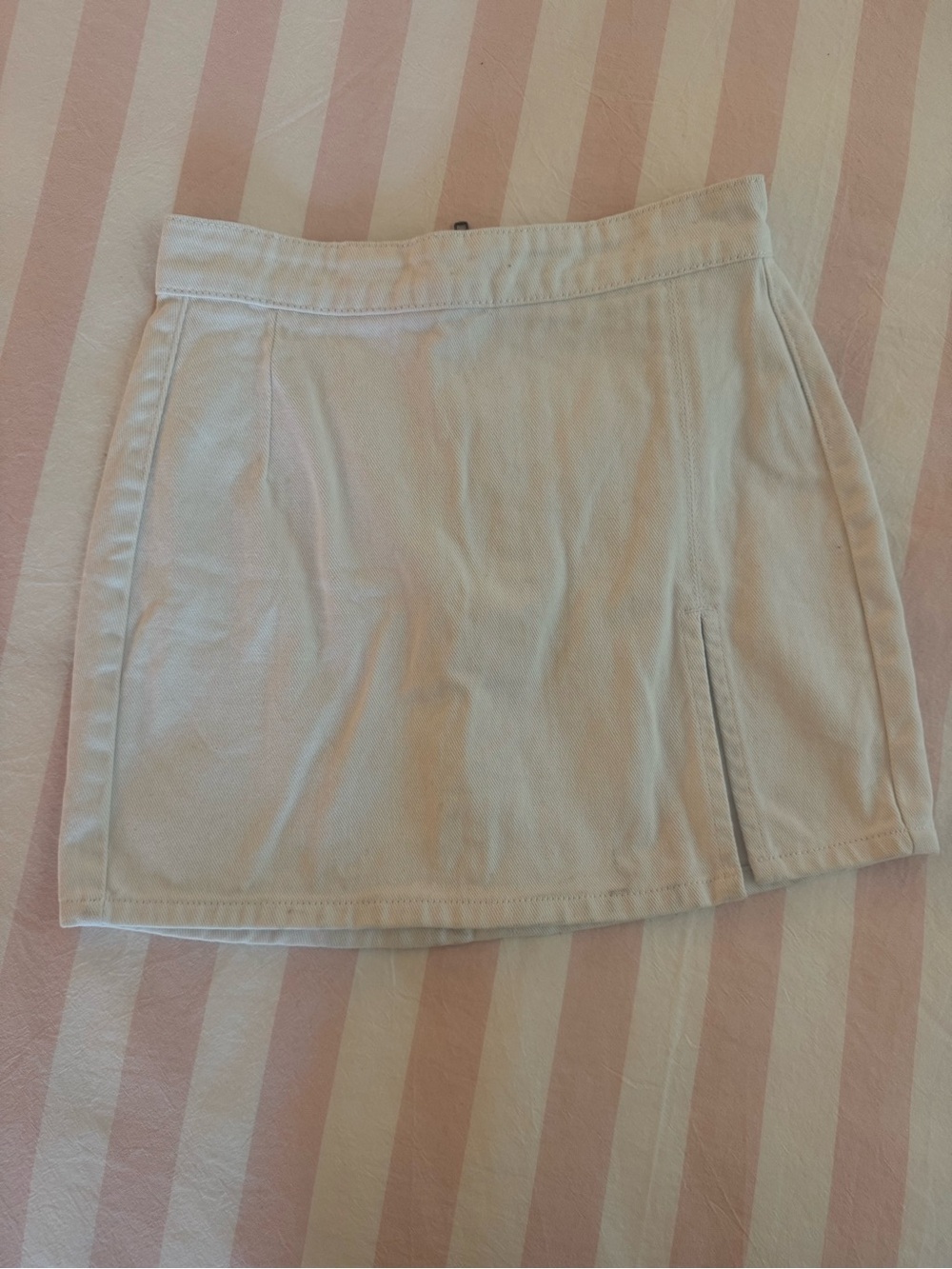 Lioness White Denim Skirt